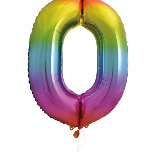 GLOBO NUMERO 0 ARCOIRIS