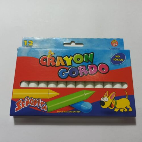 CERAS/CRAYON GRUESOS BLANCO X12 STA