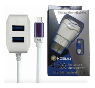 CARGADOR KOSMO 4.2A CONECTOR TIPO C