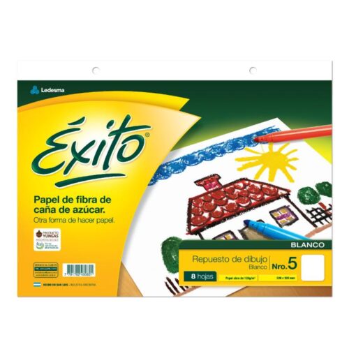 REP. DIBUJO Nº 5 BLANCO EXITO X 8 HJ