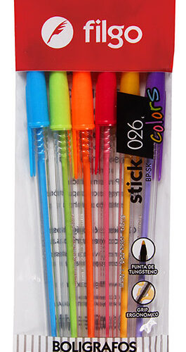 BOLIGRAFO FILGO X 6  COLORES SURTIDOS   
