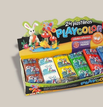 PLASTILINA PLAYCOLOR X 24 SURTIDOS