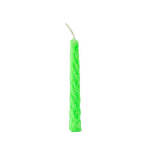 VELA LARGA CON BRILLO VERDE