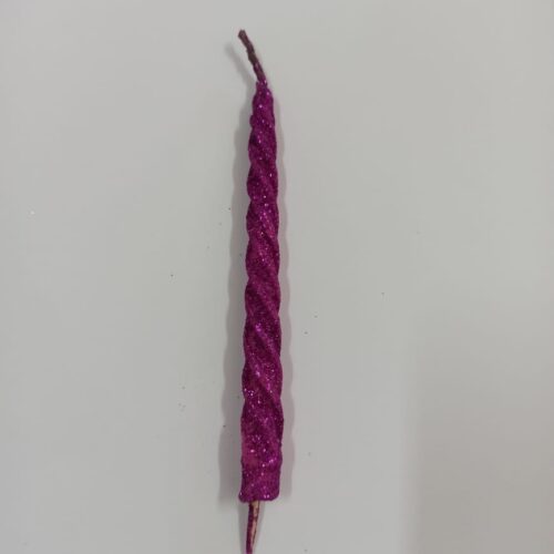 VELA LARGA CON BRILLO FUCSIA