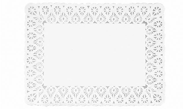 BLONDA DE PAPEL CALADA RECTANGULAR 21X27CM X100