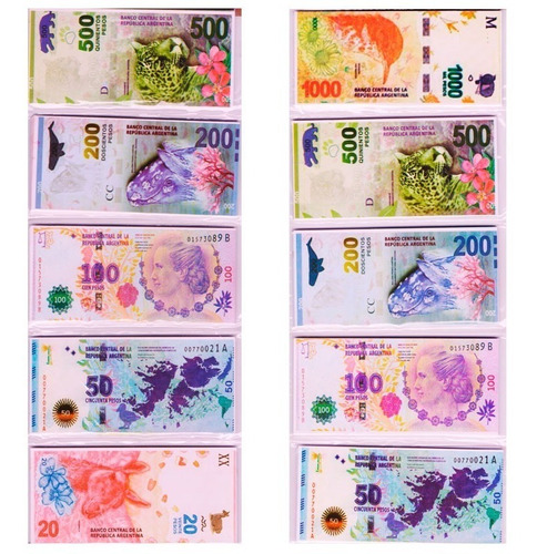 BILLETES EN TIRA PESOS / DOLAR