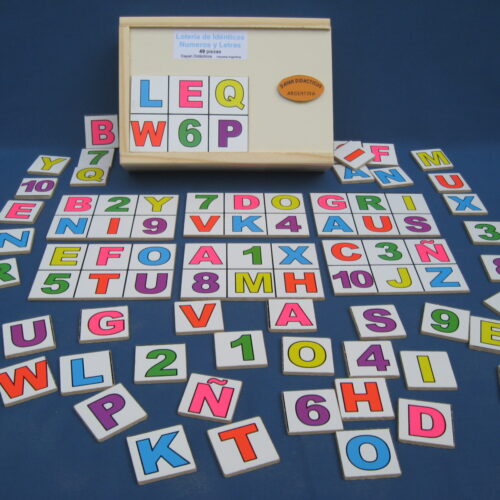 LOTERIA DE IDENTICOS NEMEROS Y LETRAS 42 PZ 096