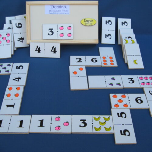 DOMINO DE NUMEROS Y FRUTAS 28PZ 104 DY