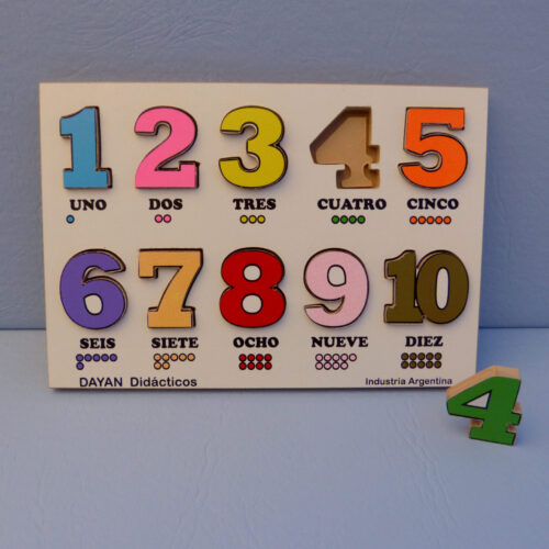 ENCAJE DE NUMEROS EN RELIEVE 10PZ 116 DY