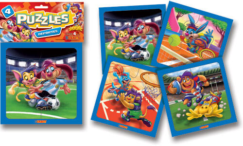 PUZZLE DEPORTE X 4  DV 031