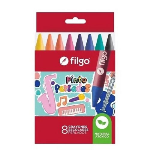 CERAS/CRAYON FILGO PERLADOS FINOS X 8