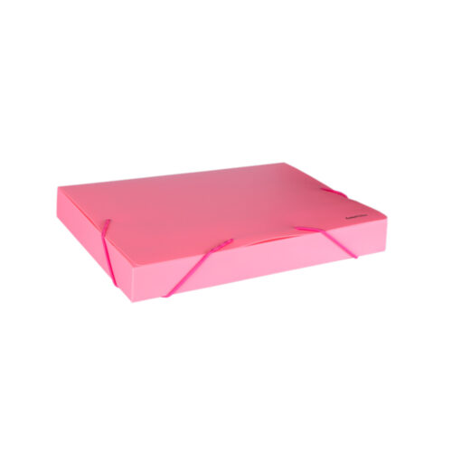 CAJA ARCHIVO ROSA PASTEL 4CM OF PLASTICA