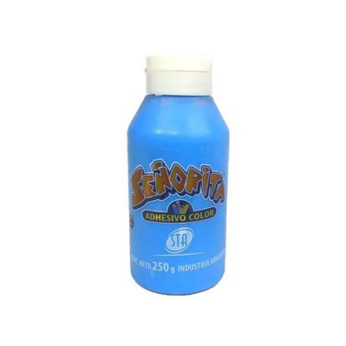 ADHESIVO COLOR X 250GR CELESTE