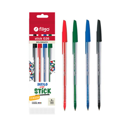BOLIGRAFO FILGO X 4 COLORES SURTIDOS   