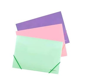 CARPETA 3 SOLAPAS PLASTICA OFICIO P02FP4 PASTEL