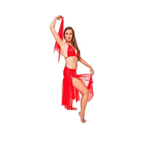 DISFRAZ ODALISCA ROJO TALLE 1 (ADULTO)
