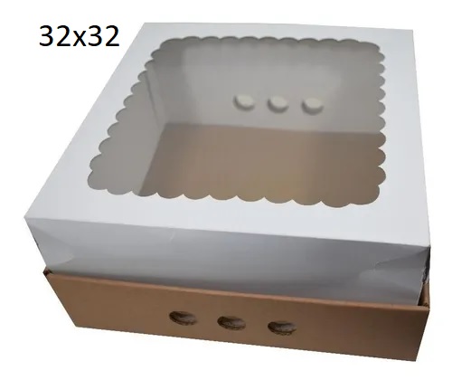 CAJA BL TORTA GRANDE BANDEJA Y TAPA C/ VISOR