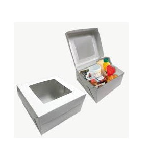 CAJA BL P/ DESAYUNO MEDIANA C/ VISOR 20X20X10