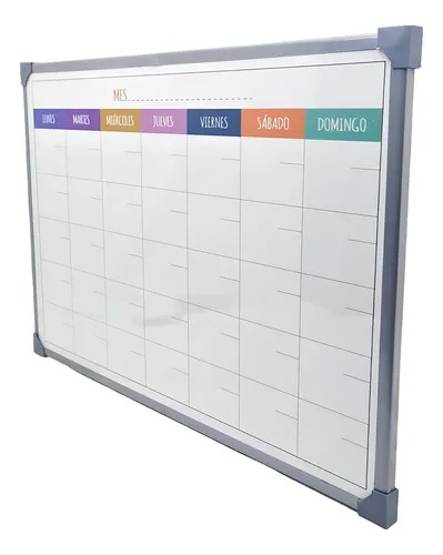 PIZARRA BLANCA MAGNETICA PLANNER MENSUAL 40X60