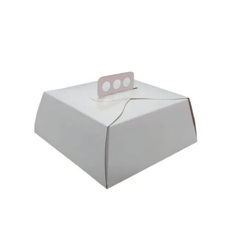 CAJA BL PARA TORTA CON MANIJA 30X30X15CM