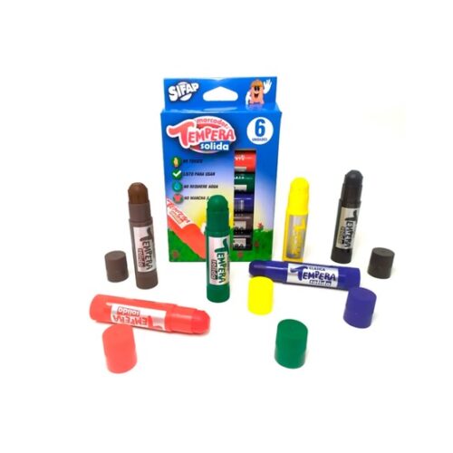 TEMPERA SOLIDA CLASICA X6 COLORES