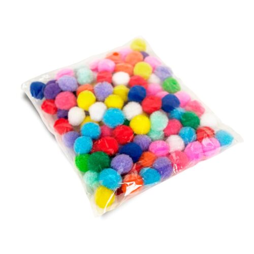 POMPONES Nº1 CHICOS X100 COLORES SURTIDOS
