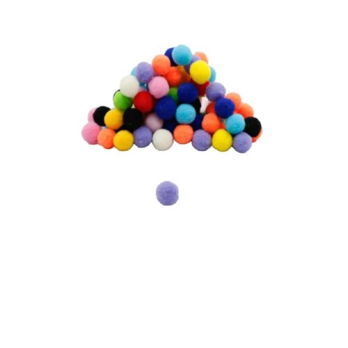 POMPONES Nº2 MEDIANOS X50 SURTIDAS 15MM