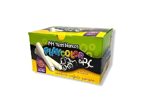 TIZA BLANCA X 144 UNIDADES PLAYCOLOR