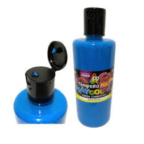 TEMPERA FLUO BOTELLA X 700 GR "AZUL"