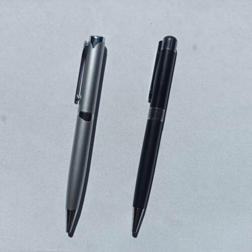 BOLIGRAFO METALICO MEDIO GIRO PLATA /NEGRO