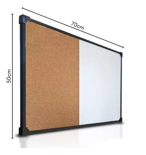 PIZARRA COMBINADA 50X70CM MARCO NEGRO