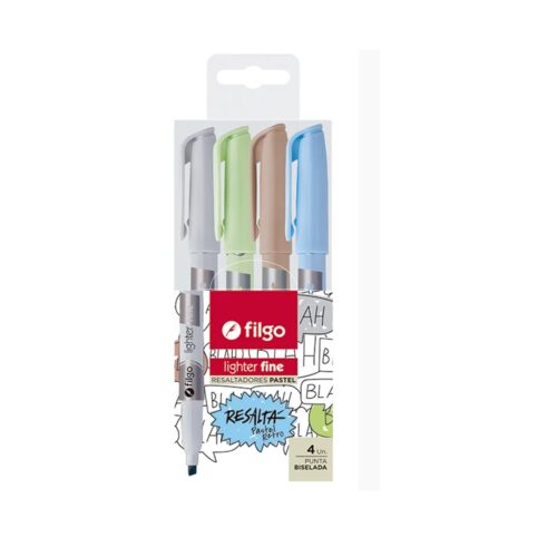 RESALTADOR FILGO LIGHTER FINE PASTEL RETRO X4
