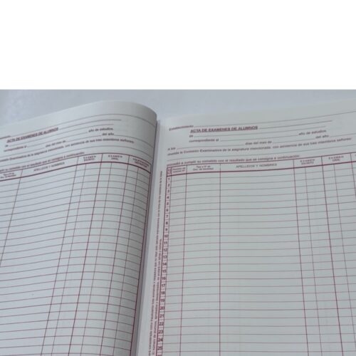 LIBRO DE ACTAS DE EXAMEN T/B 847 B