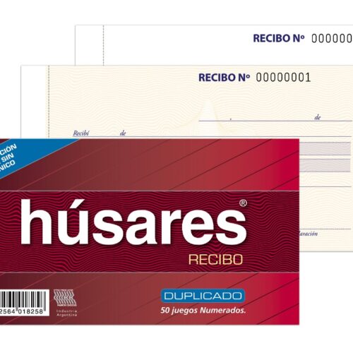 TALONARIO HUSARES RECIBO DUPLICADO QUIMICO 1825
