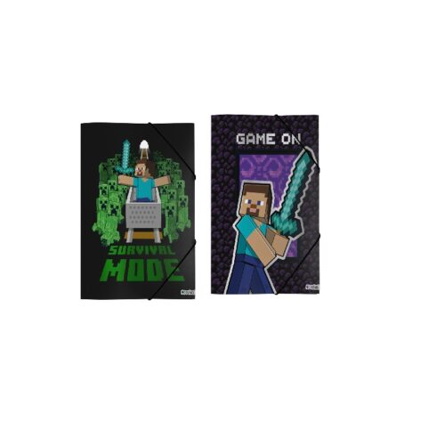 CARPETA 3 SOLAPAS C/ELAST MOOVING MINECRAFT