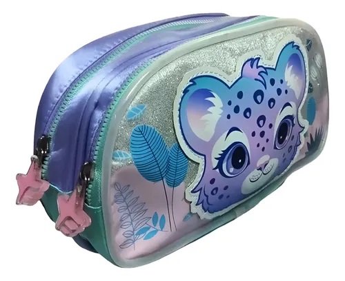 CARTUCHERA FOOTY LEOPARDO DOBLE CIERRE