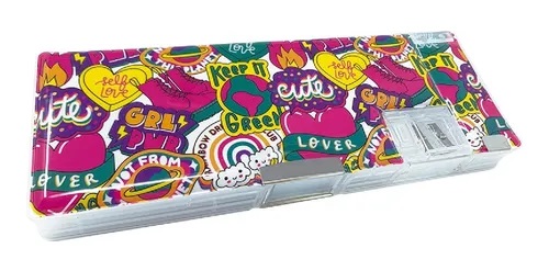 CARTUCHERA RETRO RIGIDA KAWAII MOOVING