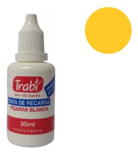 TINTA TRABI P/ MARCADOR DE PIZARRA 30ML AMARILLO