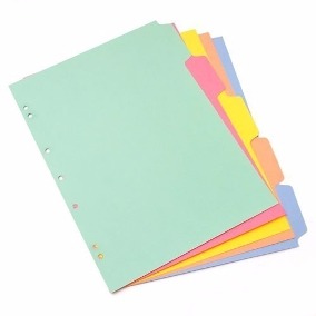 SEPARADORES CARTULINA A4 5 POS *OFERTA*