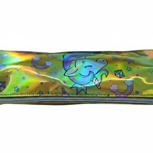 CARTUCHERA HOLOGRAFICA UNICORNIO AMARILLO