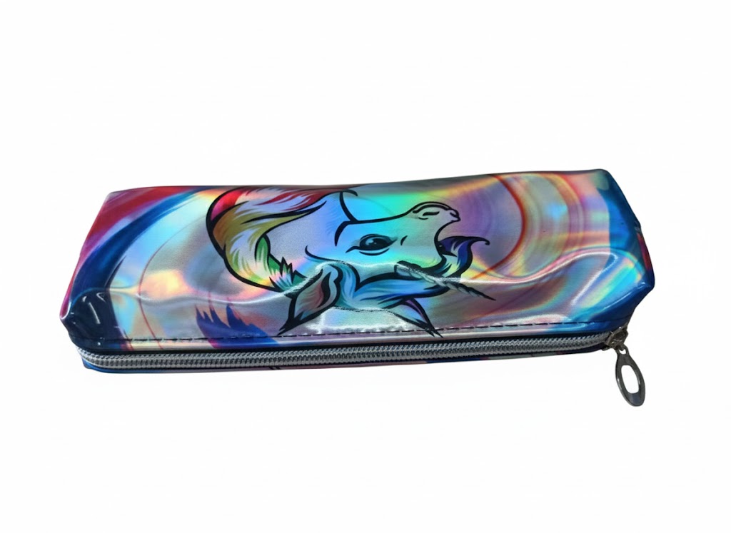 CARTUCHERA HOLOGRAFICA UNICORNIO MULTICOLOR