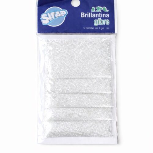 GIBRE SIFAP GLITTER/ PURPURINA 5X 4GRS BLANCA