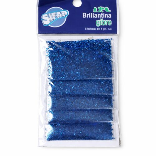 GIBRE SIFAP GLITTER/ PURPURINA 5X 4GRS AZUL
