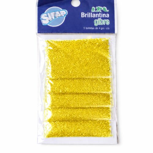 GIBRE SIFAP GLITTER/ PURPURINA 5X 4GRS AMARILLO
