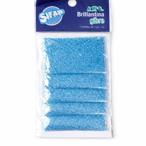 GIBRE SIFAP GLITTER/ PURPURINA 5X 4GRS CELESTE