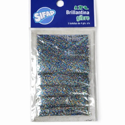 GIBRE SIFAP GLITTER/ PURPURINA 5X 4GRS MULTICOLO