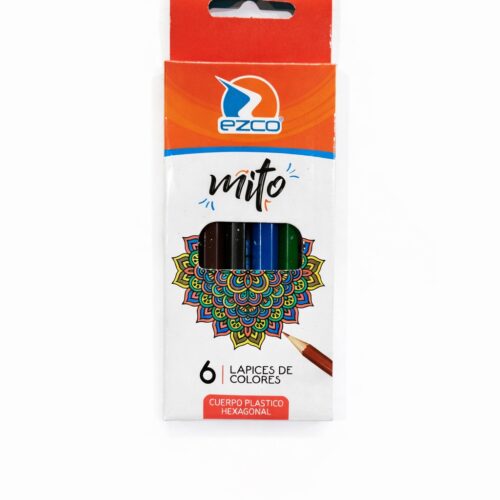 LAPIZ DE COLOR EZCO MITO X6 COLORES CORTOS**