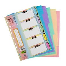 SEPARADOR LAMA PASTEL A4 X5