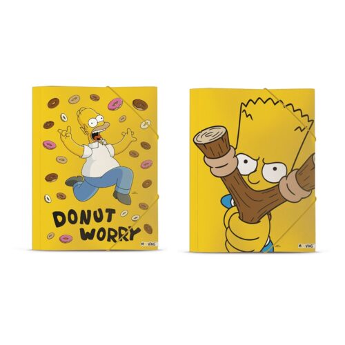 CARPETA 3 SOLAPAS CON ELÁSTICO MOOVING LOS SIMPSON