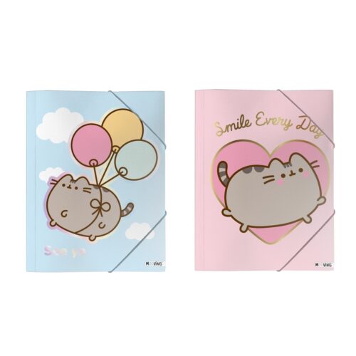 CARPETA 3 SOLAPAS CON ELÁSTICO MOOVING PUSHEEN
